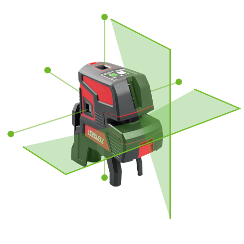 LEVELFİX CPL206G 5 NOKTALI ŞAKÜL VE ÇİZGİ LAZER HİZALAMA